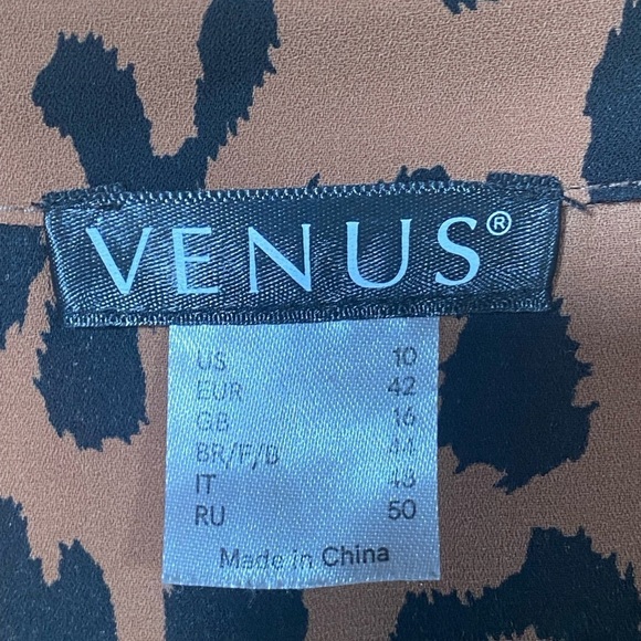 Venus Two Tone Leopard Print Blouse Medium - Picture 5 of 6